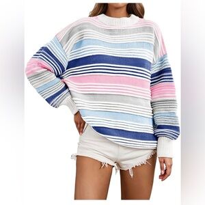 NWT Colorful Striped Sweater-S